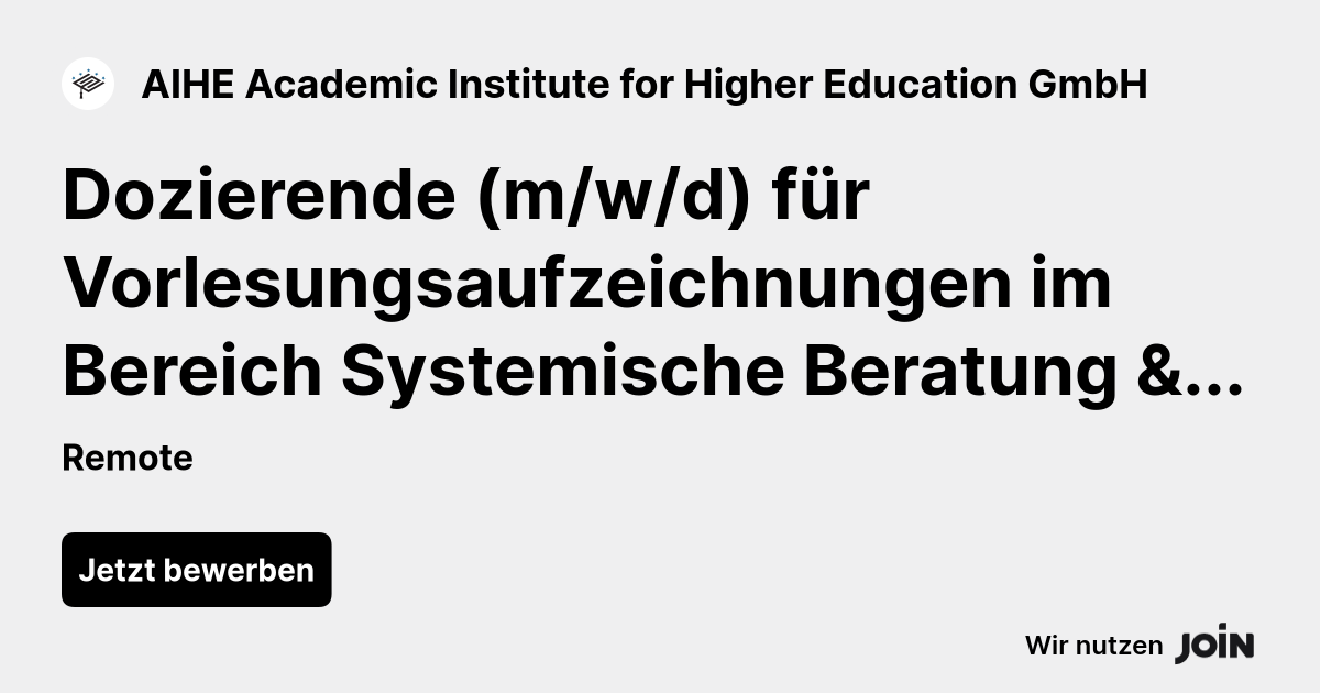 AIHE Academic Institute for Higher Education GmbH logo