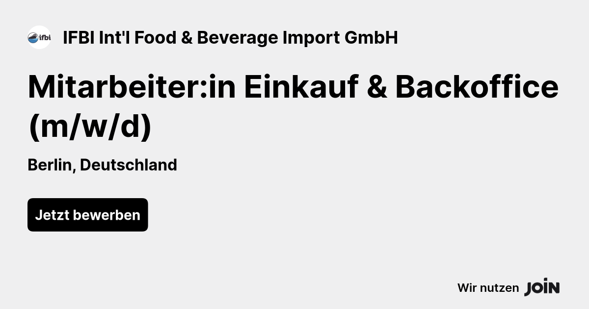 IFBI Int'l Food & Beverage Import GmbH logo