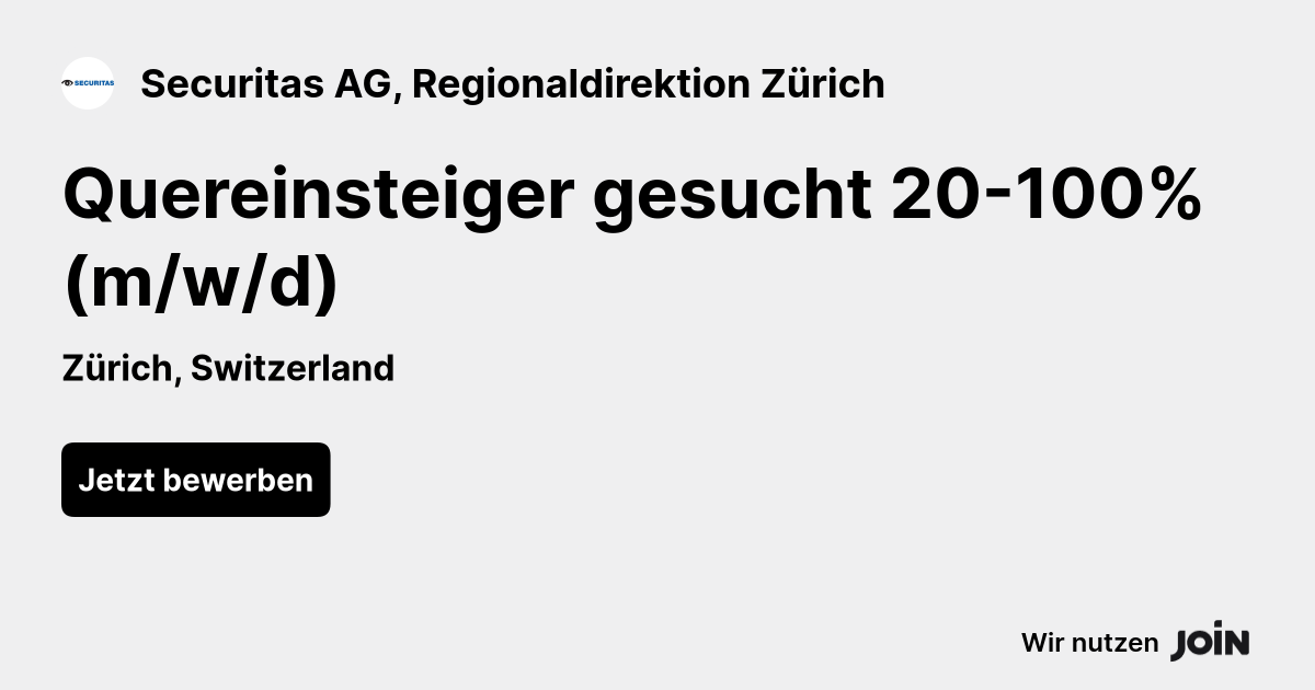 Securitas AG, Regionaldirektion Zürich logo