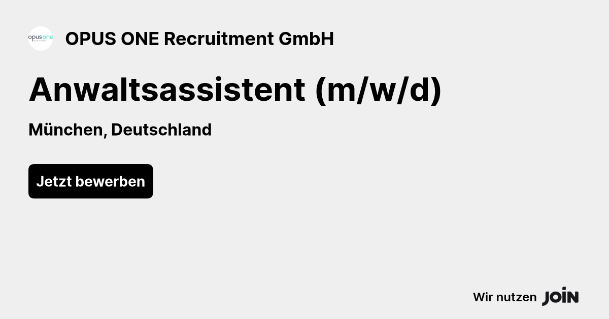 OPUS ONE Recruitment GmbH logo