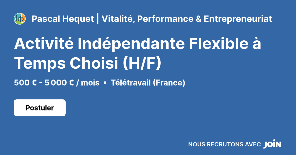 Pascal Hequet | Vitalité, Performance & Entrepreneuriat logo