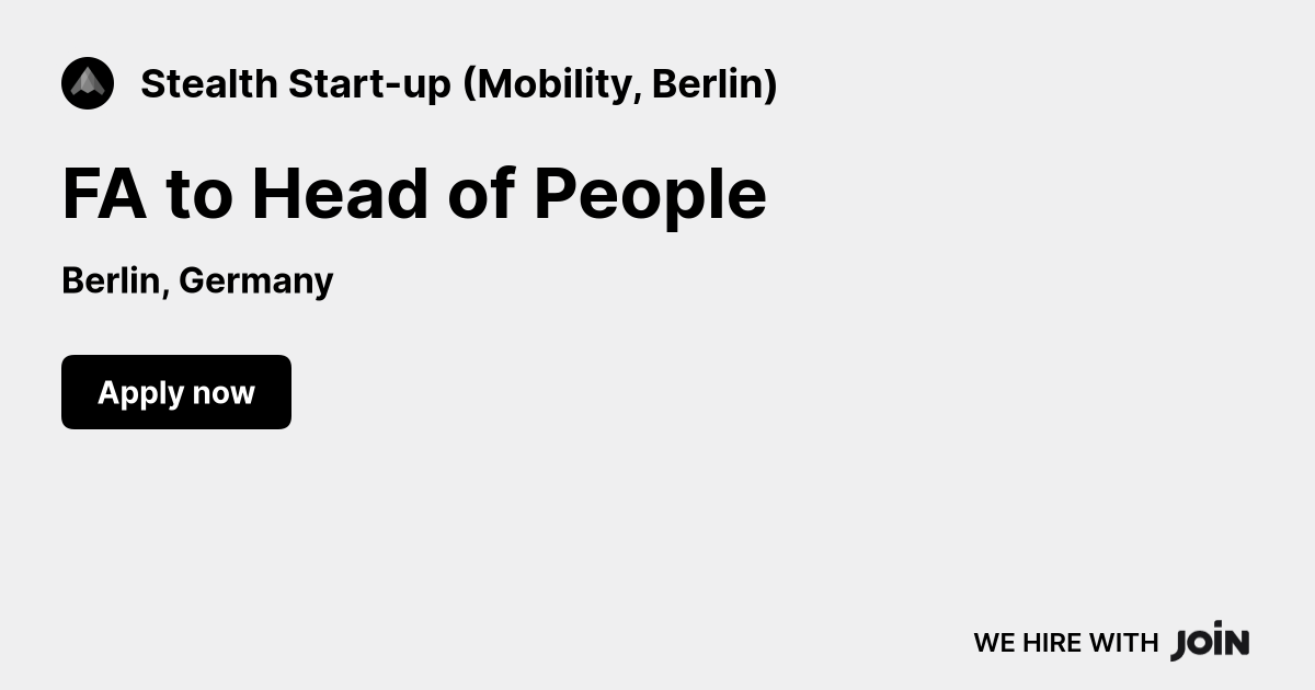 Stealth Start-up (Mobility, Berlin) logo