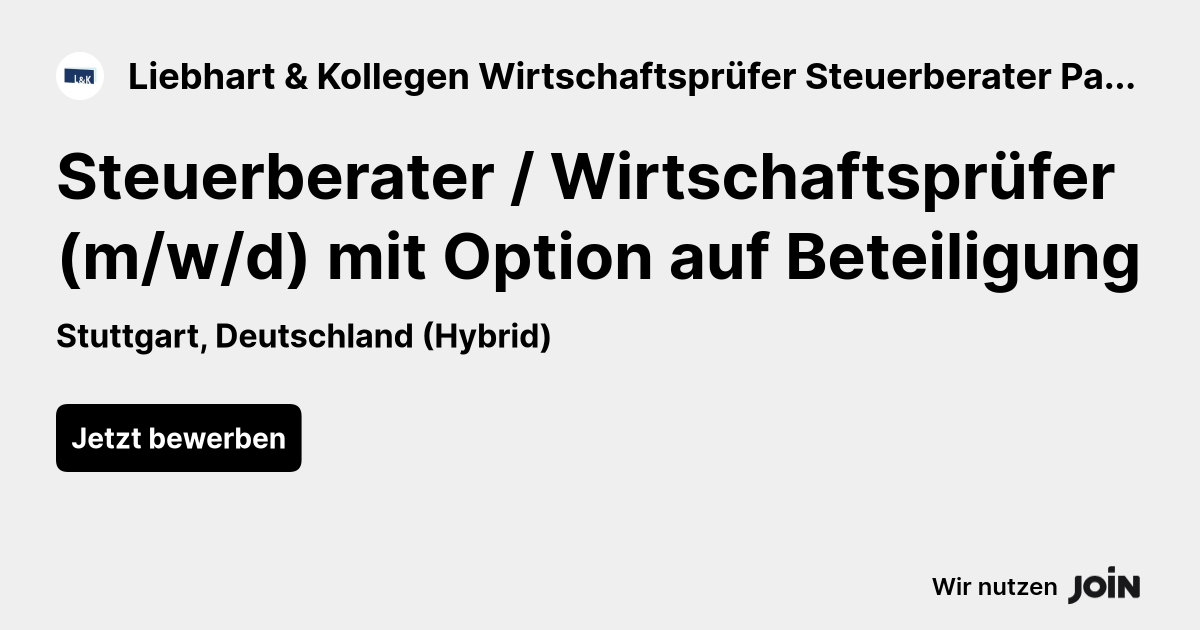 Liebhart & Kollegen Wirtschaftsprüfer Steuerberater Partnerschaftsgesellschaft mbB logo