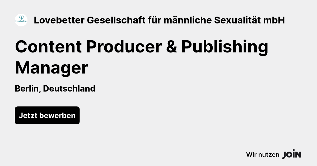 Lovebetter Gesellschaft für männliche Sexualität mbH logo