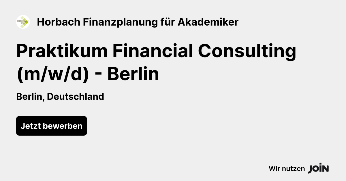 Horbach Finanzplanung für Akademiker logo