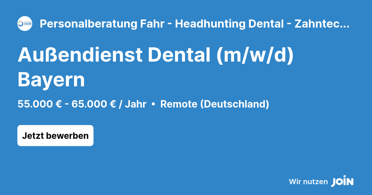 Personalberatung Fahr - Headhunting Dental - Zahntechnik - Medizintechnik - Lifesciences logo