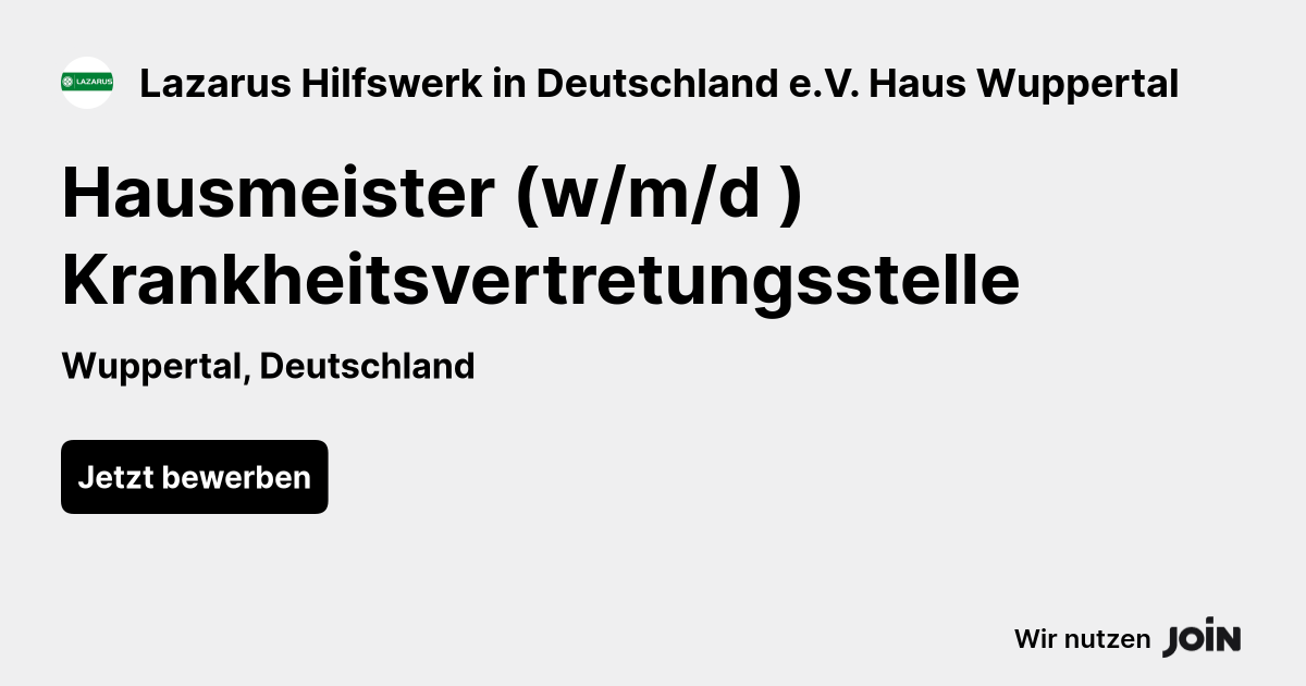 Lazarus Hilfswerk in Deutschland e.V. Haus Wuppertal logo