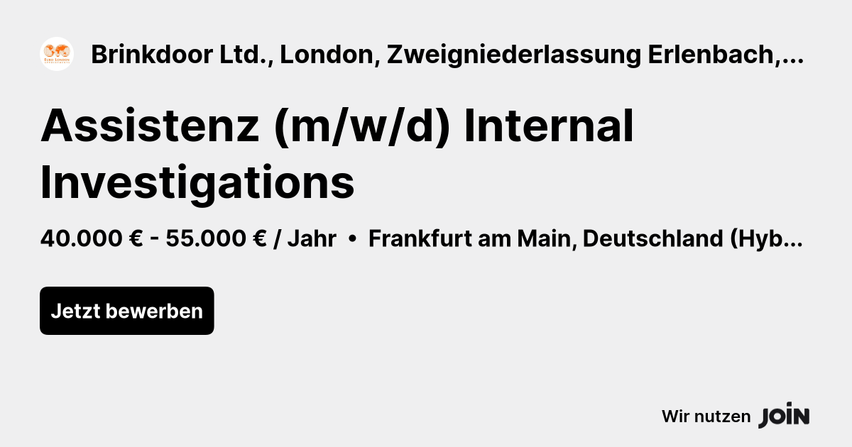 Brinkdoor Ltd., London, Zweigniederlassung Erlenbach, Schweiz logo