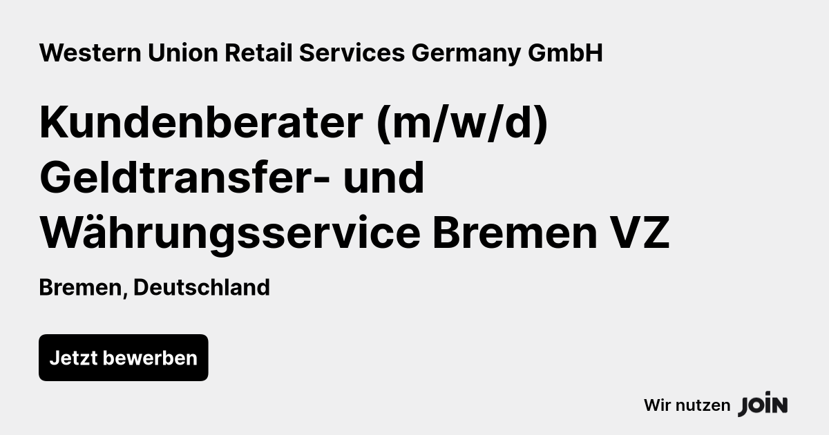 Western Union Retail Services Germany GmbH logo