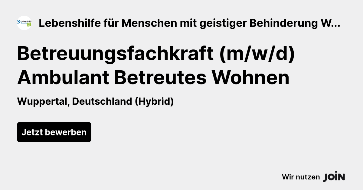 Lebenshilfe für Menschen mit geistiger Behinderung Wuppertal e.V. logo