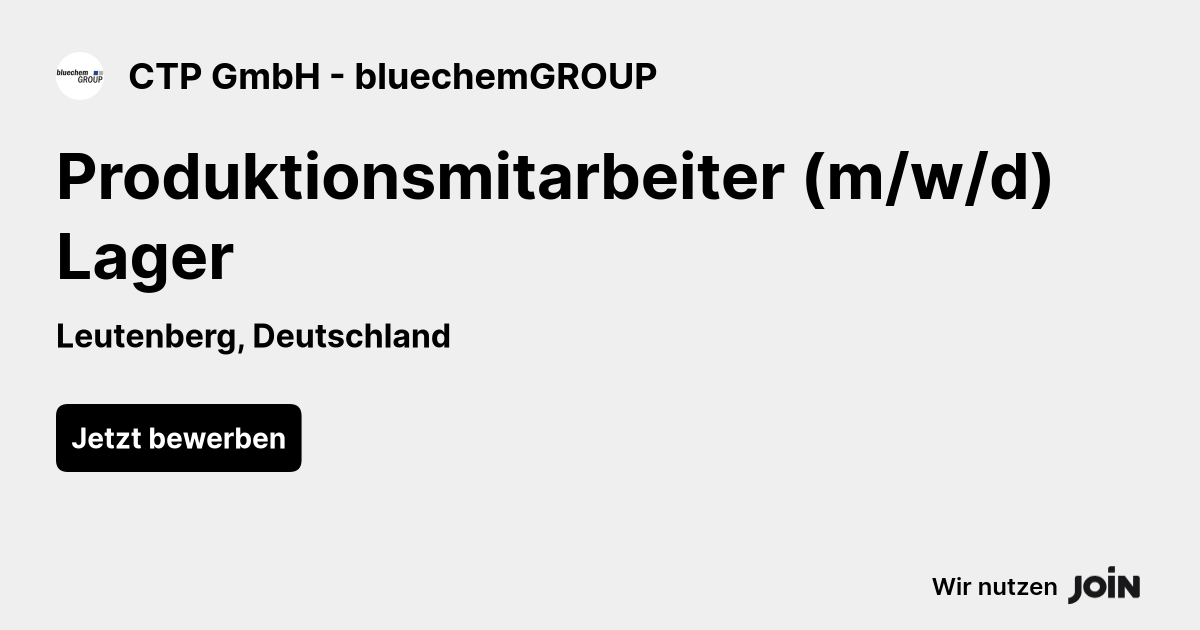 CTP GmbH - bluechemGROUP logo
