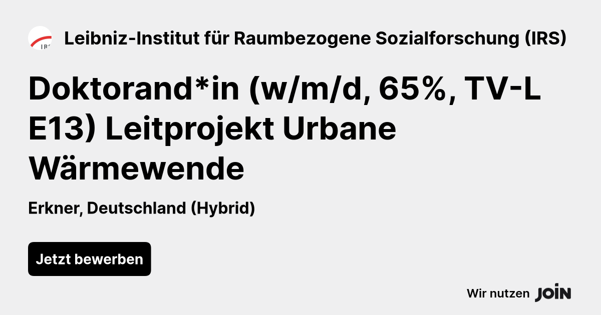 Leibniz-Institut für Raumbezogene Sozialforschung (IRS) logo