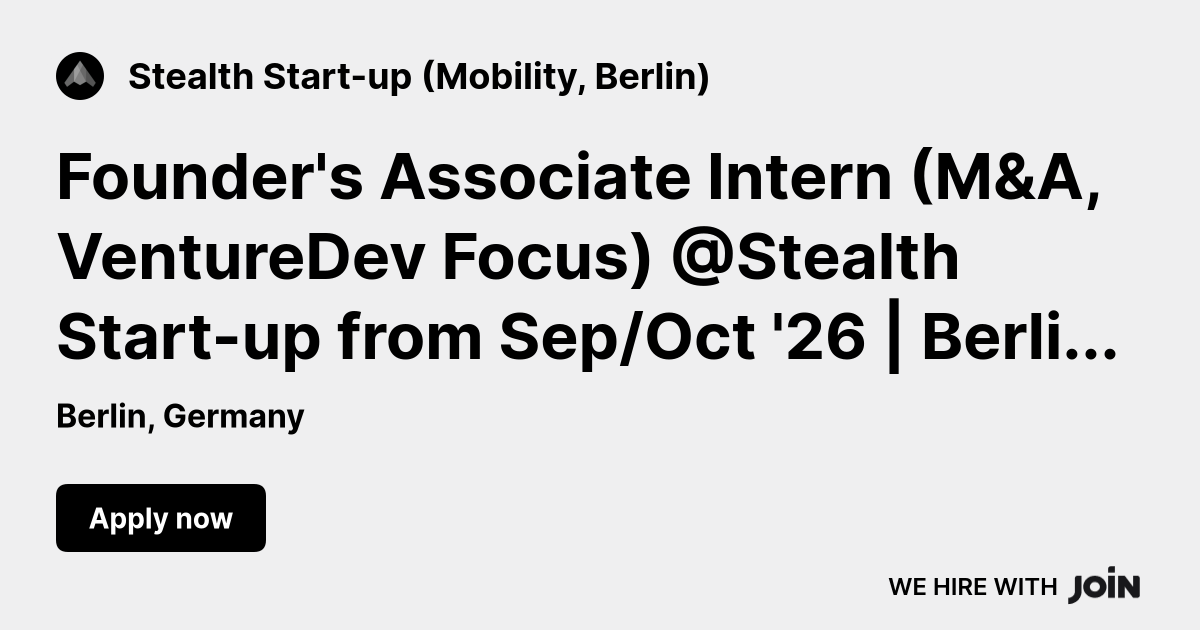 Stealth Start-up (Mobility, Berlin) logo
