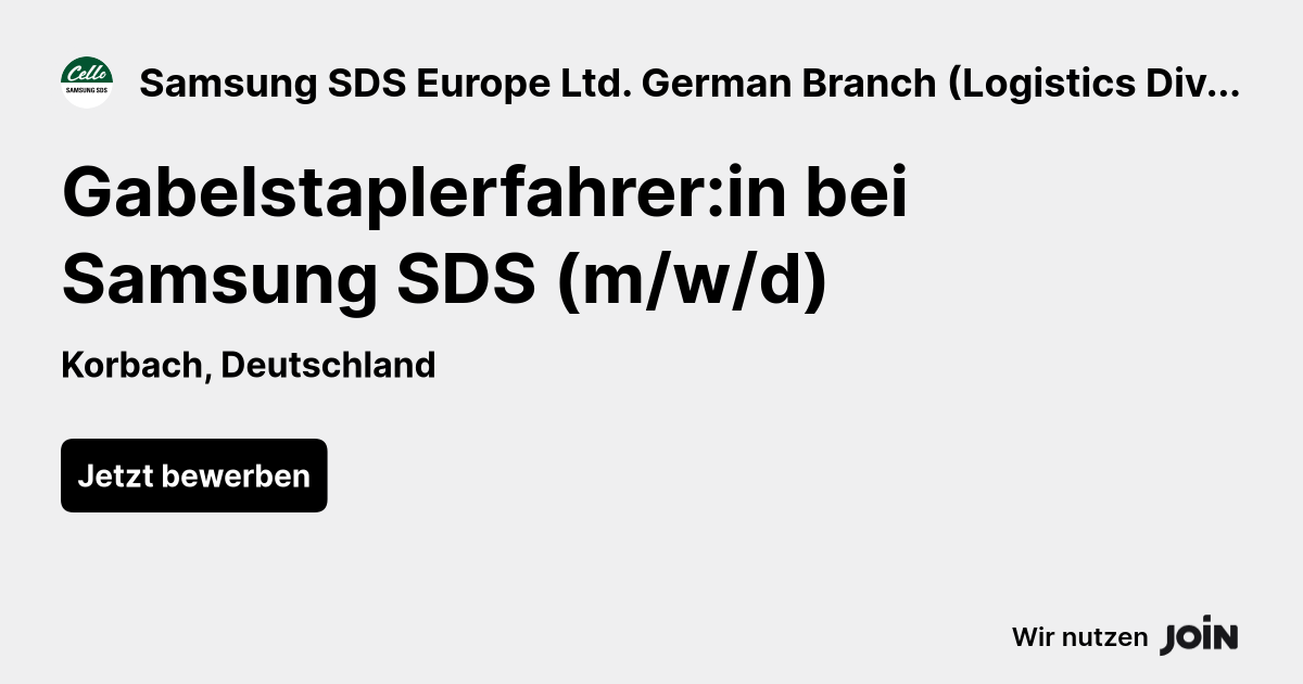 Samsung SDS Europe Ltd. German Branch (Logistics Division) logo