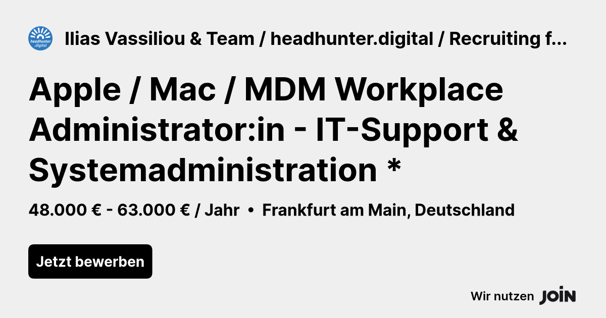Ilias Vassiliou & Team / headhunter.digital / Recruiting für Digital, Sales, IT, KI, Automation logo