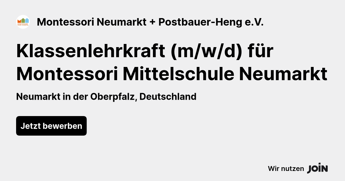 Montessori Neumarkt + Postbauer-Heng e.V. logo