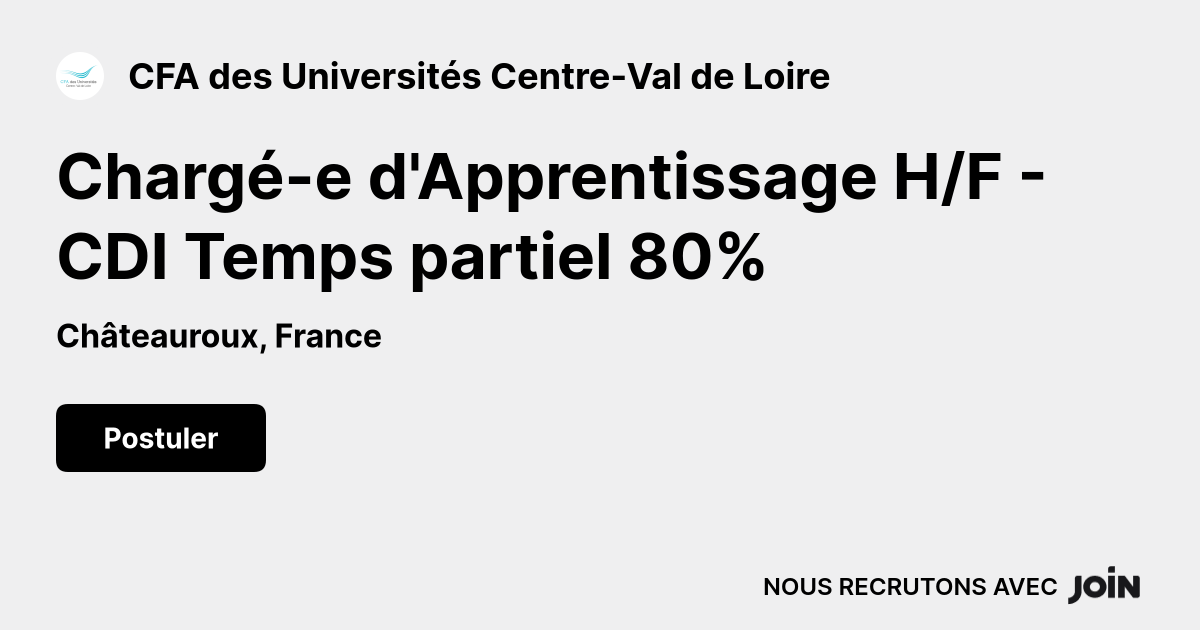 CFA des Universités Centre-Val de Loire logo