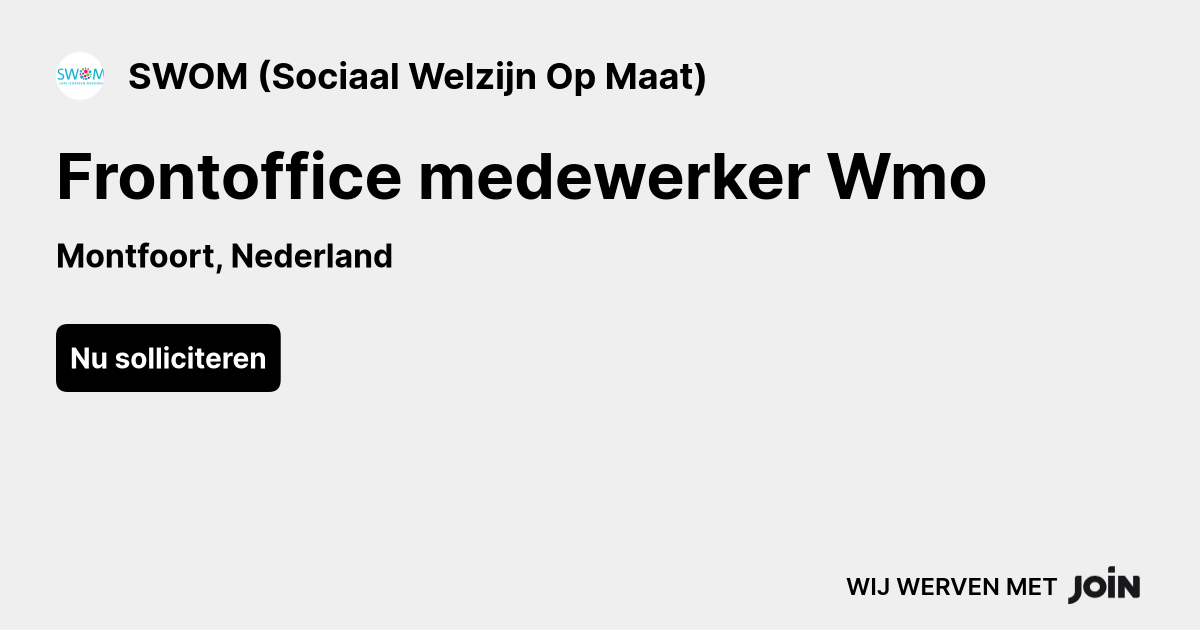 SWOM (Sociaal Welzijn Op Maat) logo