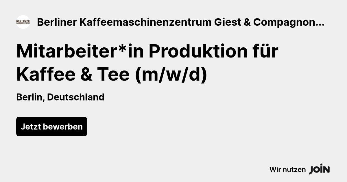 Berliner Kaffeemaschinenzentrum Giest & Compagnon GmbH logo