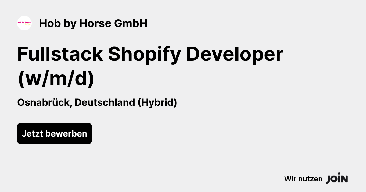 Hob by Horse GmbH logo