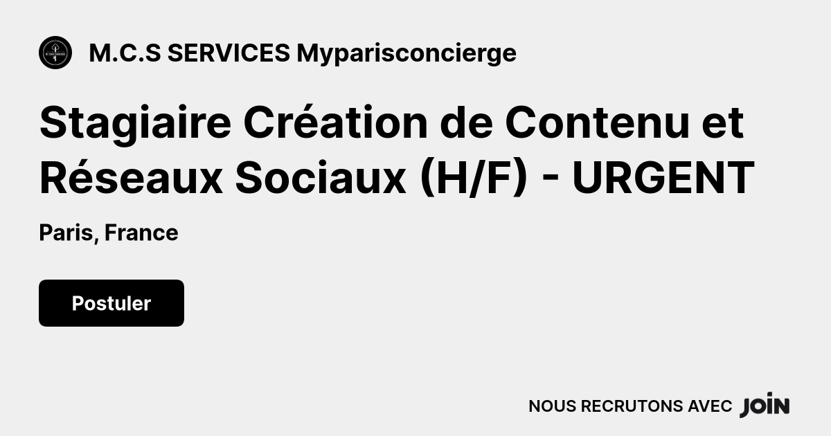 M.C.S SERVICES Myparisconcierge logo