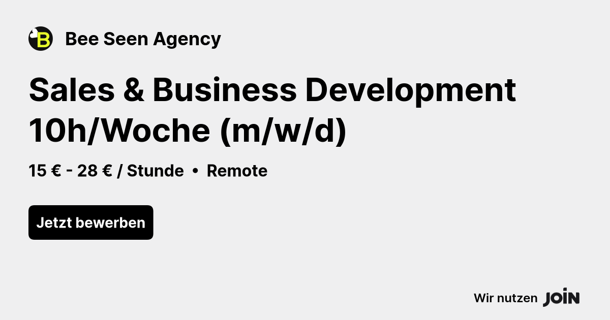 Bee Seen Agency logo