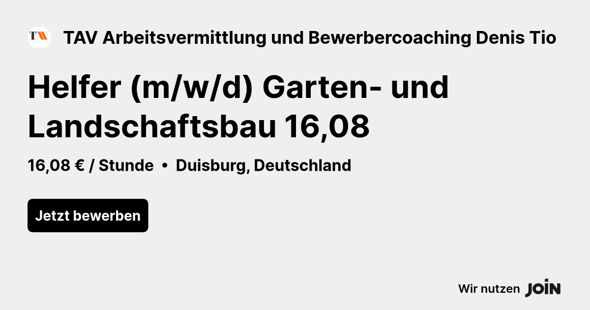 TAV Arbeitsvermittlung und Bewerbercoaching Denis Tio logo