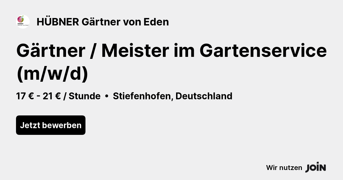 HÜBNER Gärtner von Eden logo