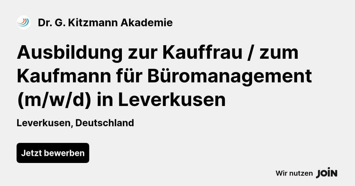 Dr. G. Kitzmann Akademie logo