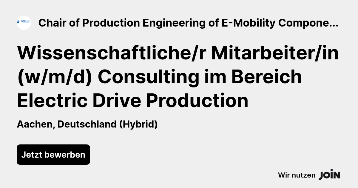 Chair of Production Engineering of E-Mobility Components logo
