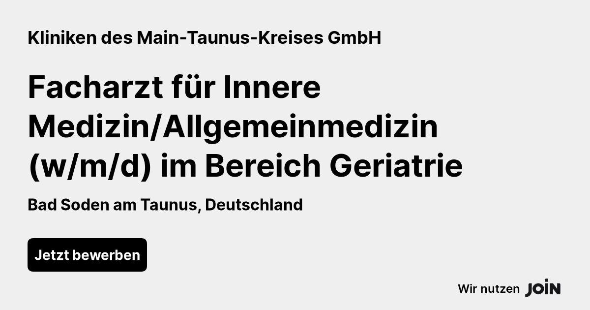 Kliniken Des Main Taunus Kreises Bad Soden Am Taunus Facharzt F R Innere Medizin