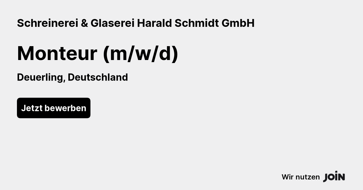 Schreinerei & Glaserei Harald Schmidt GmbH logo