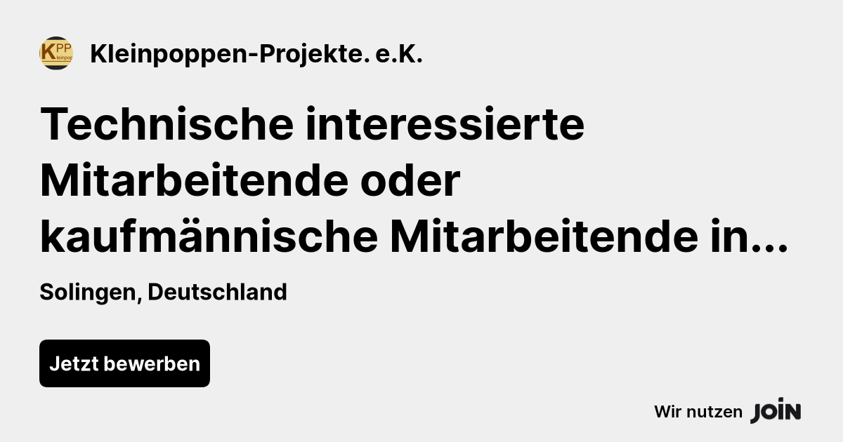 Kleinpoppen-Projekte. e.K. logo