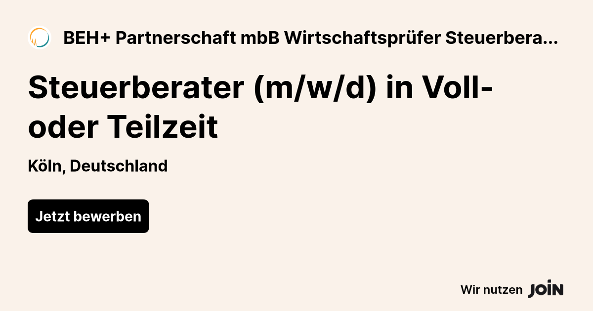 BEH+ Partnerschaft mbB Wirtschaftsprüfer Steuerberater logo