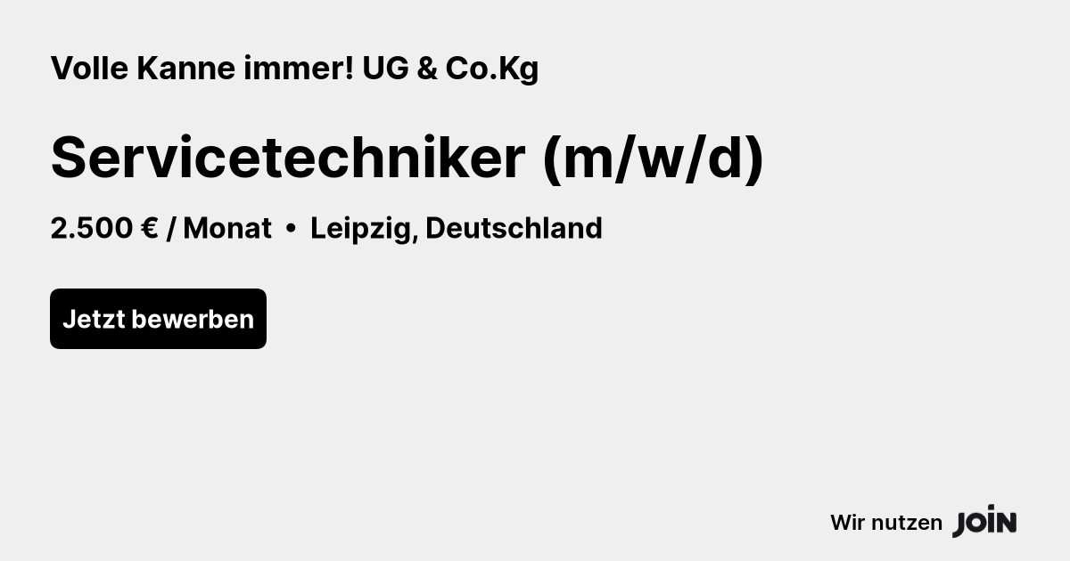 Volle Kanne immer! UG & Co.Kg logo