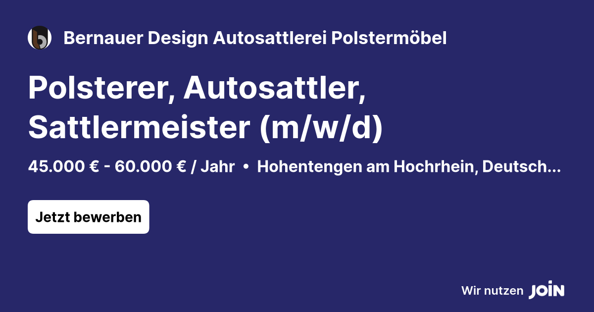 Bernauer Design Autosattlerei Polstermöbel logo