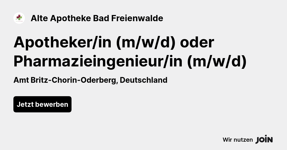 Alte Apotheke Bad Freienwalde logo