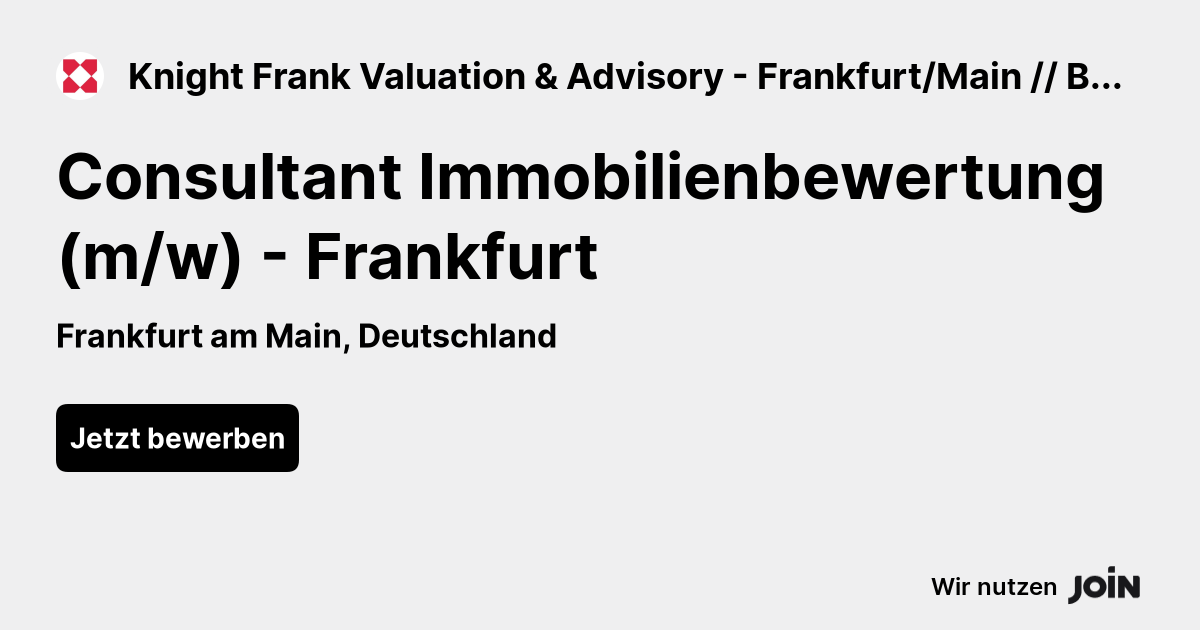 Knight Frank Valuation Advisory Frankfurt Main Berlin München