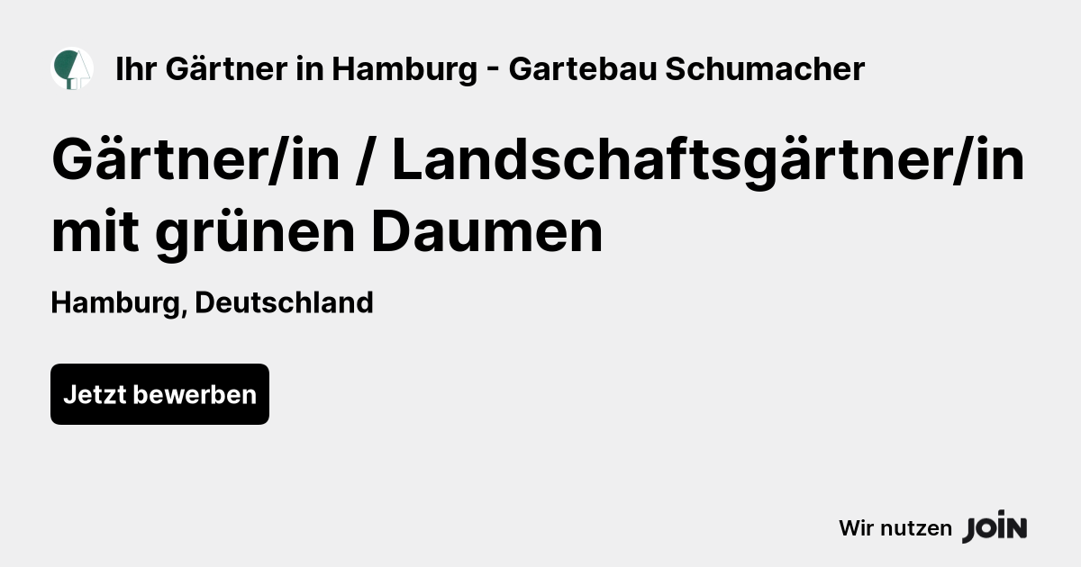 Ihr Gärtner in Hamburg Gartebau Schumacher (Hamburg) Gärtner/in