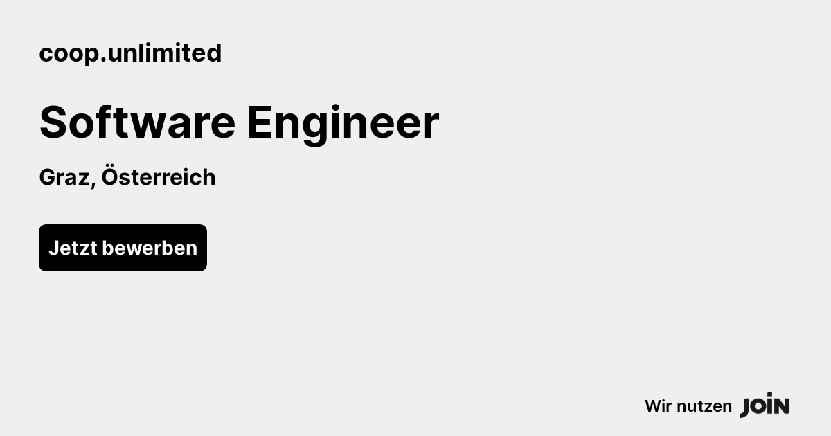 coop.unlimited (Graz) Software Engineer