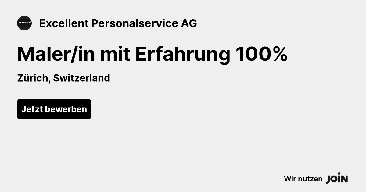 Excellent Personalservice Zürich Malerin Mit Erfahrung 100