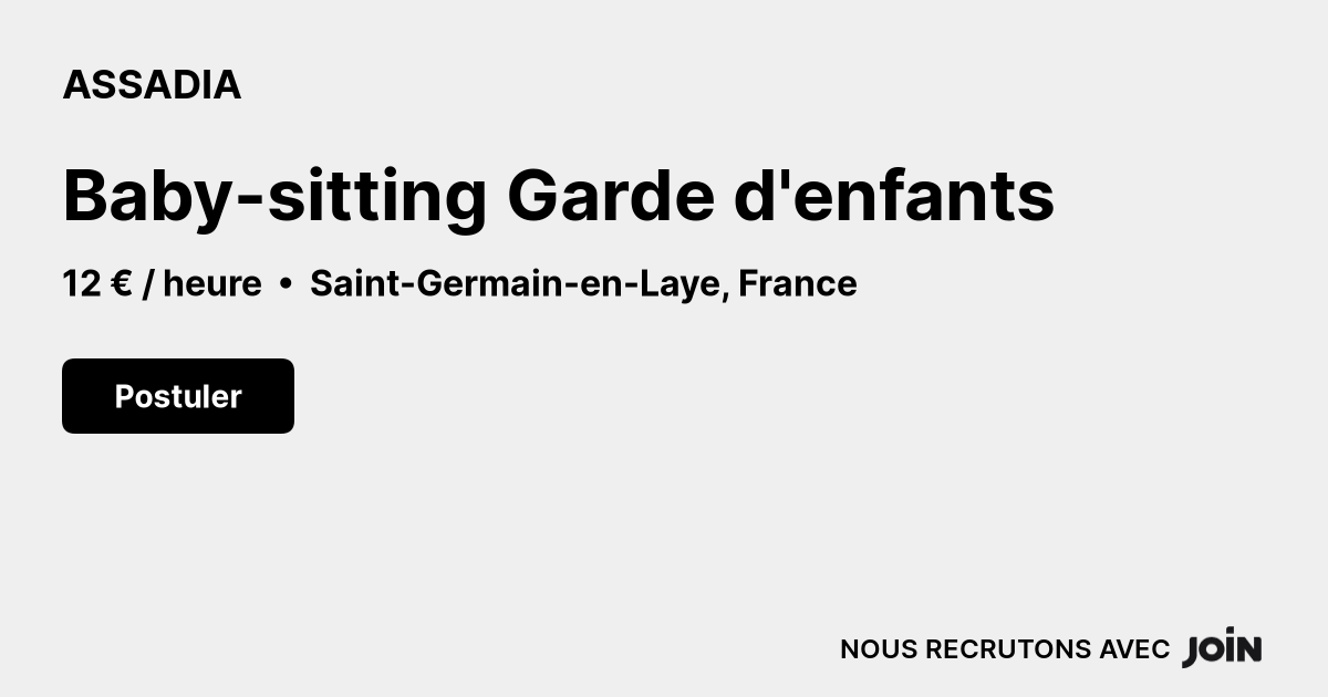 ASSADIA (Télétravail): Baby-sitting Garde d'enfants