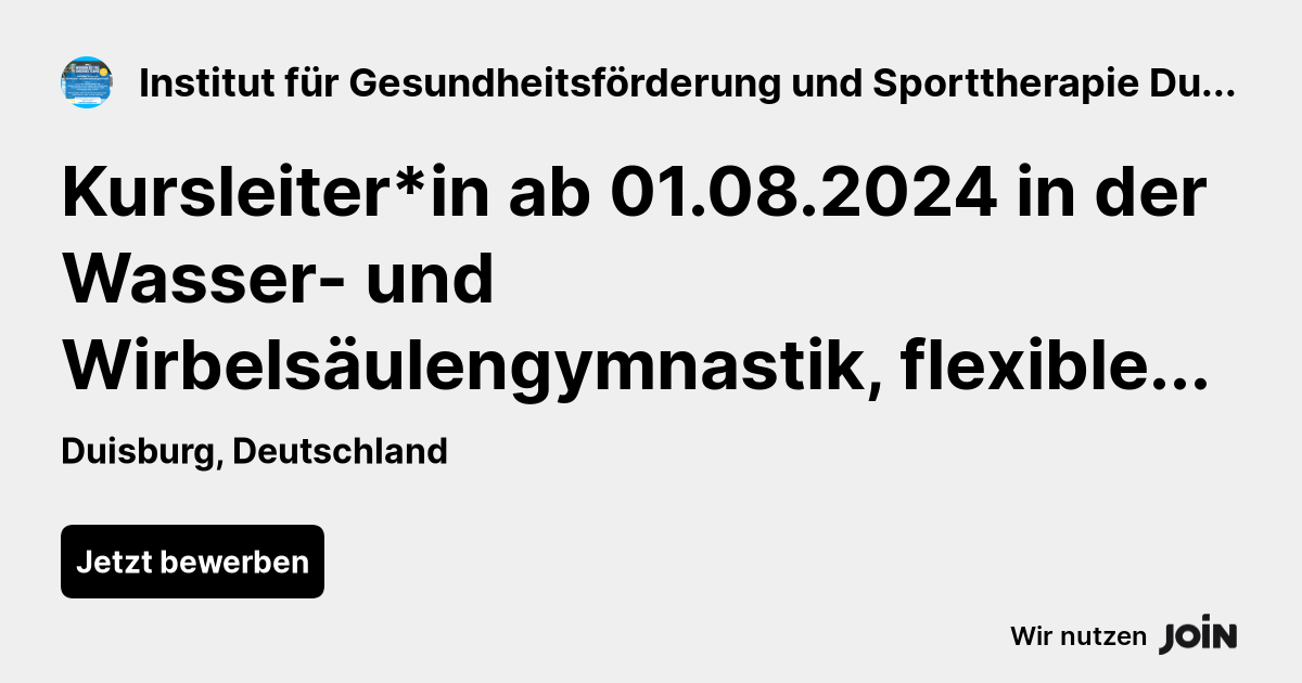 Institut für Gesundheitsförderung und Sporttherapie Duisburg e.V. logo