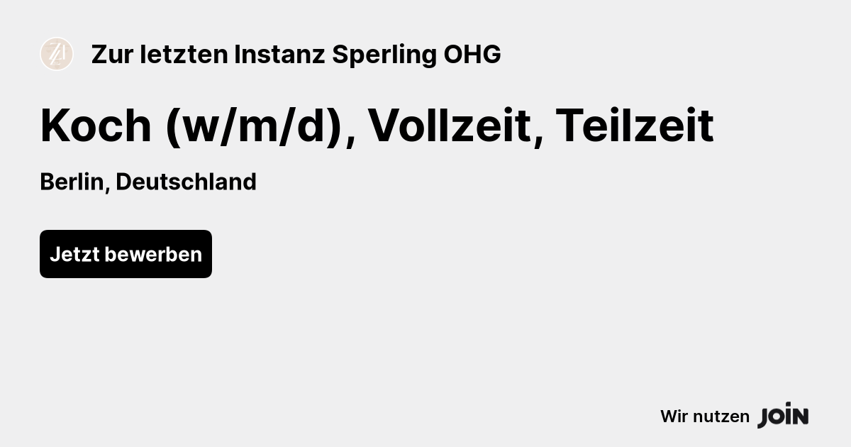 Zur letzten Instanz Sperling OHG logo
