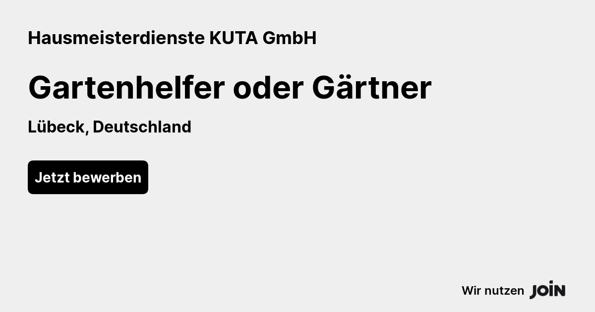 Hausmeisterdienste KUTA (Lübeck) Gartenhelfer oder Gärtner