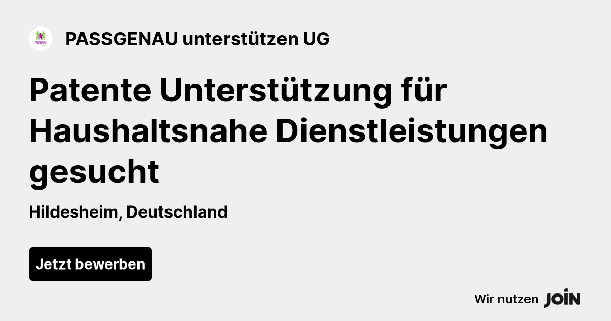 PASSGENAU unterstützen UG logo