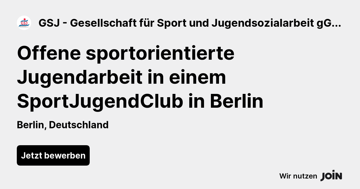 GSJ - Gesellschaft für Sport und Jugendsozialarbeit gGmbH logo