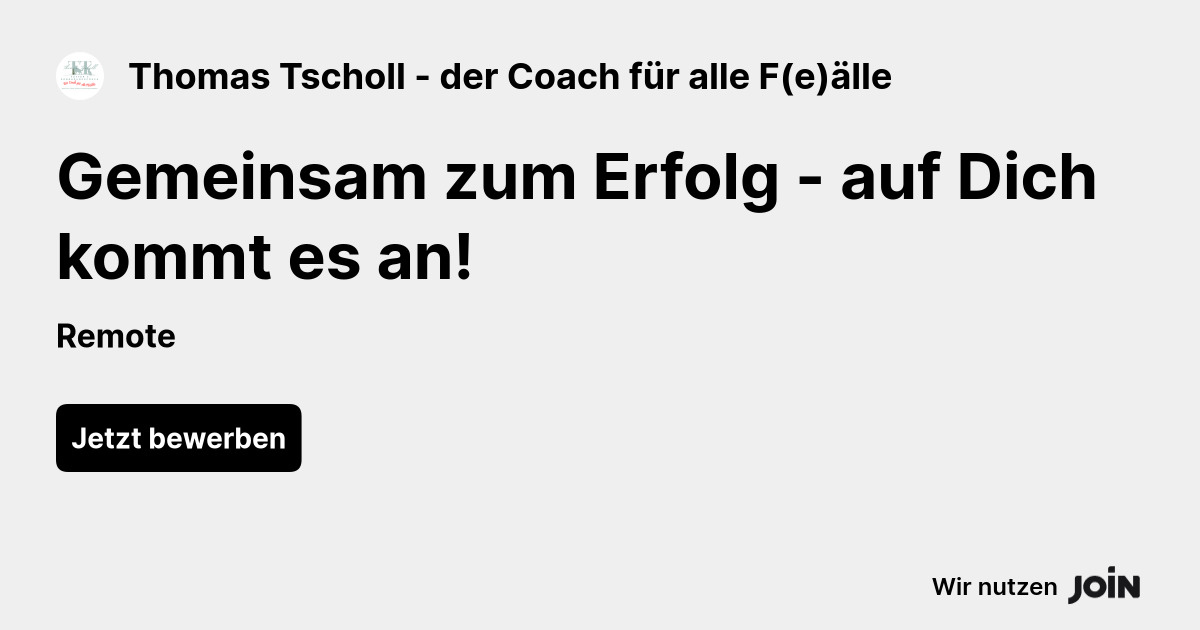 Thomas Tscholl - der Coach für alle F(e)älle logo