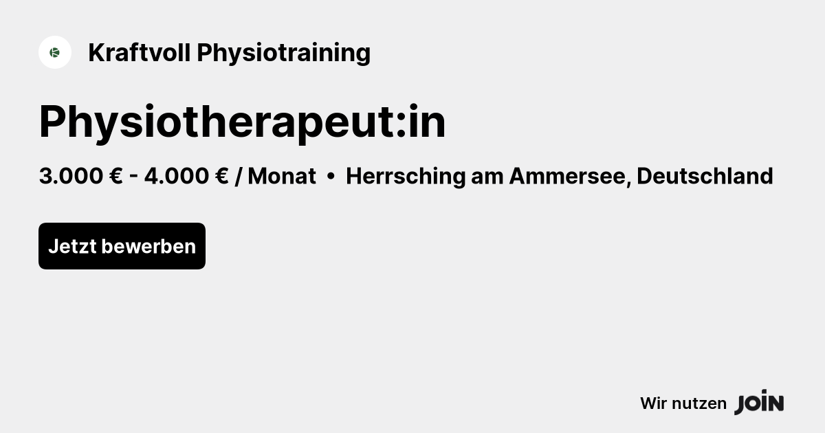 Kraftvoll Physiotraining (Herrsching am Ammersee): Physiotherapeut:in