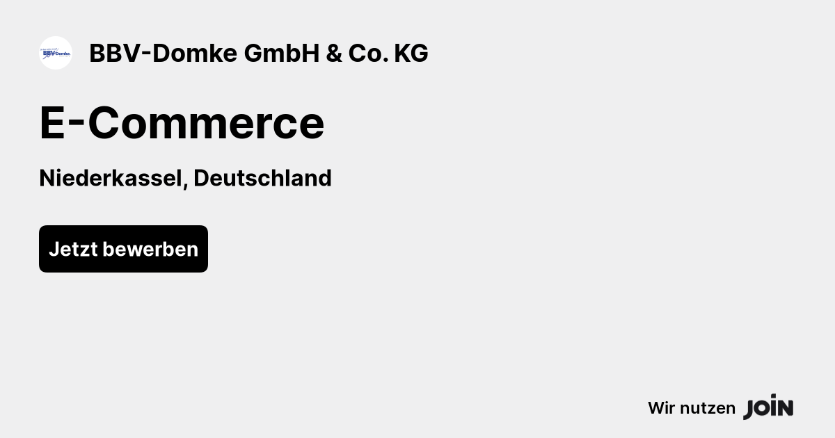 BBV-Domke GmbH & Co. KG (Niederkassel): E-Commerce